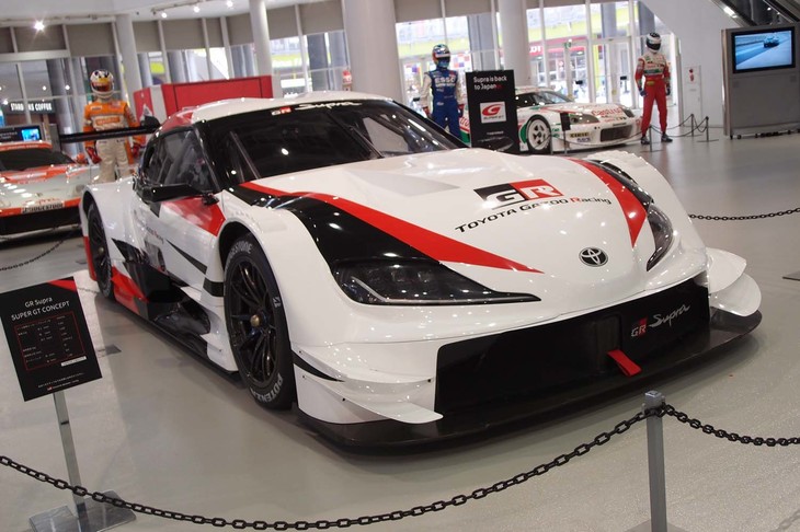 会場には、2019年1月の東京オートサロンで公開されたコンセプトカー「GRスープラ SUPER GTコンセプト」の姿も。