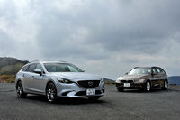 今回はディーゼルエンジンを搭載するワゴンというテーマで2台をそろえた。「アテンザワゴン」は装備が充実した最上級グレード「XD Lパッケージ」。対する「BMW 320dツーリング」は、スポーティーに装った内外装が特徴の「スポーツ」仕様を連れ出した。