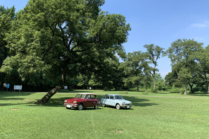 7月に乗ったシトロエンの「アミ6」と「アミ8」。