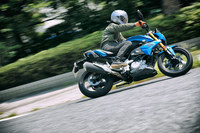 500cc以下という、BMWにとって新しいセグメントに投入された「G310R」。新興国市場をにらみながらも、フロントフォークにアルマイト加工を施すなど、BMWらしい品質の高さも特長となっている。
