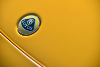 フロントに装着されたロータスのバッジ。