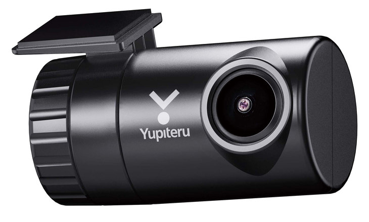 SN-TW9500dの筒状の形状のリアカメラ。カメラ部分は回転することで角度の調整が利く。