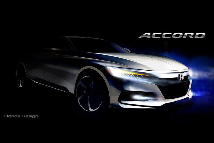 新型「ホンダ・アコード」のコンセプトスケッチ。