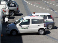 アリタリア航空の「パンダ」。フィレンツェ空港で。