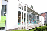 ジュゼッペ・テッラーニ作の「サンテリア幼稚園」は、1936～1937年に建てられた。コモで2018年に筆者が撮影。