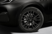 セルフレベリング センターキャップを組み込んだグロッシーブラックの21インチ「エテレ スタッガード」ホイールを装着。