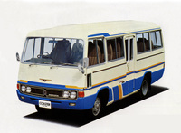 1969年に登場した初代「トヨタ・コースター」。乗車定員は22／26人。2リッター直4ガソリンまたは2.5リッター直4ディーゼルユニットを搭載していた。