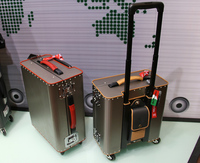 ジャコモ・ヴァレンティーノ氏によるもうひとつのブランド「デザルティカ」。写真はチタン製のトロリー。