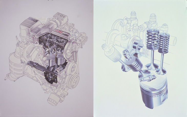 日本初の可変バルブタイミング機構付きエンジンとされる、1984年に登場した三菱の「シリウスDASH」。大小2つの吸気バルブを持つ3バルブのSOHCで、低回転域では小径の吸気バルブのみを、高回転域では両方の吸気バルブを動かす仕組みも備わっていた。