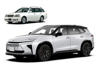 11代目「クラウン」の「エステート」と（上）、16代目クラウンのエステート（下）の比較。当然ながら、まったく別物のクルマである。