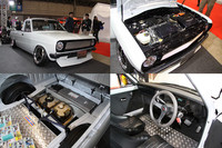 見た目は強烈なハの字を切ったシャコタンのサニトラこと「サニートラック」、しかしてその中身は……なんと初代「プリウス」のハイブリッドシステムをまんま移植した「Wiz CONCEPT Hybrid Sunny」。国際情報工科大学校 自動車車体工学科の学生による力作である。