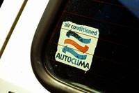 1970年代の「シトロエンCX ブレーク」に貼られていた「冷房車」ステッカー。