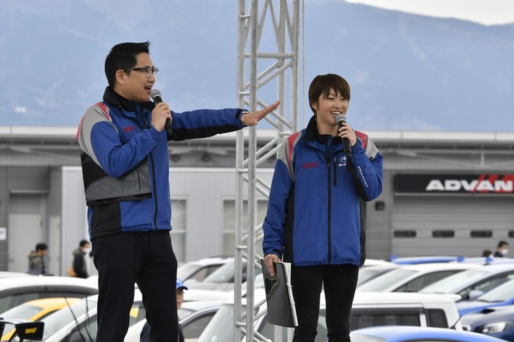 会場を盛り上げた、ピエール北川さん（写真左）と一戸恵梨子さん（右）。