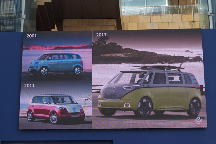フォルクスワーゲンは2001年の「マイクロバス」に始まり、2011年の「ニューブリー」、2017年の「ID. Buzzコンセプト」と、「タイプ2」のモチーフを引用したコンセプトカーを何度も発表してきた。