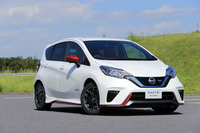 
	日産でトップの販売台数を誇る「ノート」の人気をけん引する「ノートe-POWER」。「NISMO」シリーズはそのスポーティーバージョンという位置づけ。
	