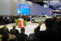 今後の発展が注目される、中国「BYD」のブース。