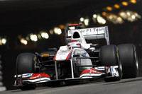 予選でセルジオ・ペレスが大クラッシュしたザウバー。幸いペレスは大事には至らなかったが欠場を余儀なくされ、小林可夢偉が孤軍奮闘をしいられた。78周の長丁場を1ストップでしのぎ、レース中断後にマーク・ウェバーに抜かれたものの自身最高位の5位でフィニッシュした。（Photo=Sauber）