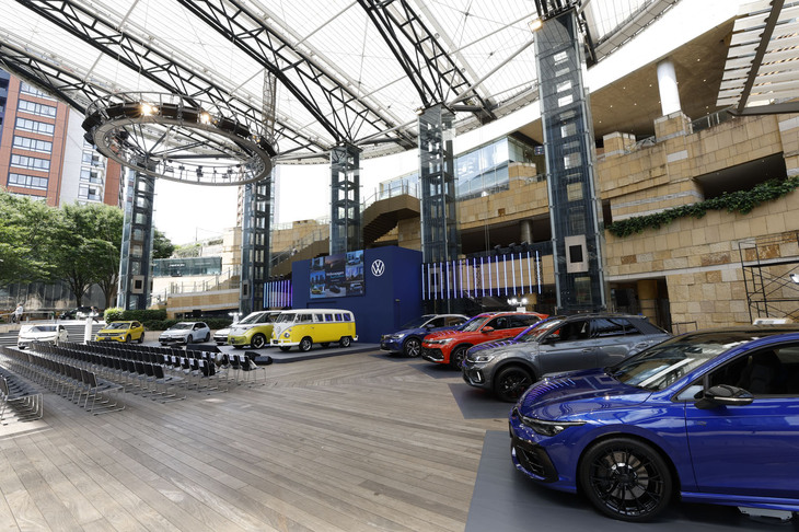 「フォルクスワーゲン・ブランドエキシビション」会場に展示された車両。
