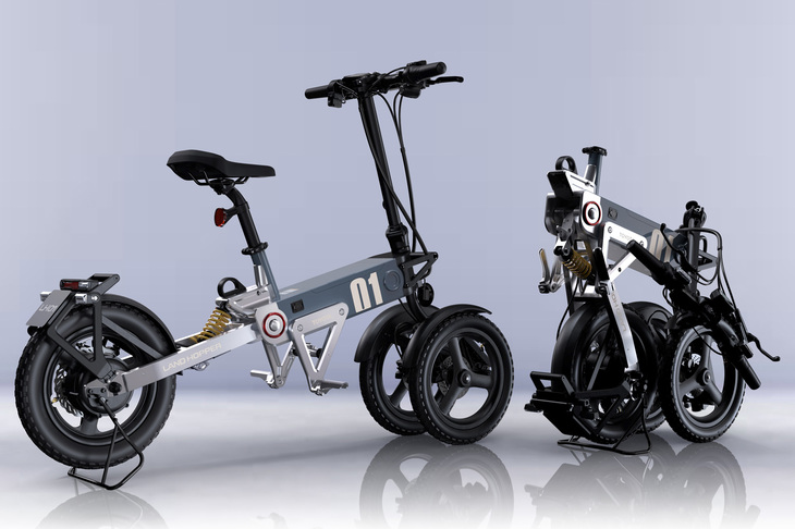 車両の荷室に積載して旅先でのツーリングなど移動の楽しみを拡大する、人とモノを運べる電動パーソナルモビリティー「LAND HOPPER（ランドホッパー）」も開発中。