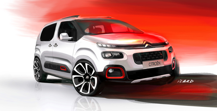 シトロエン・ベルランゴ（イメージスケッチ）