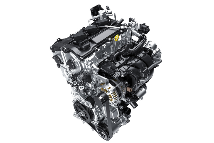 純ガソリン車に搭載される1.5リッター直3エンジン。ダイレクトシフトCVTとの組み合わせで、力強くダイレクトな走りと優れた燃費性能の両立を図った。