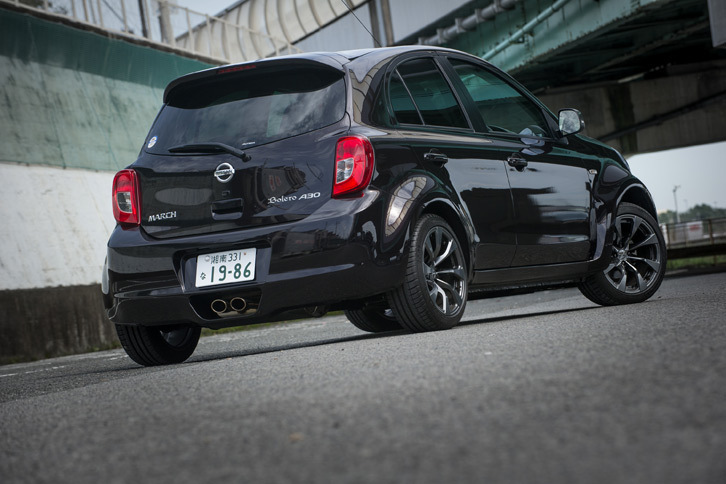 オーテックジャバンの創立30周年を記念した限定モデル「マーチ ボレロA30」。30台という販売台数に対し、約20倍もの応募が殺到したという。