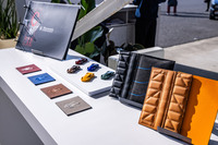 マセラティ独自のカスタマイズプログラム「マセラティ・フォーリセリエ」を紹介するディスプレイ。フォーリセリエ（FuoriSerie）とはイタリア語で「特注品」を意味する。