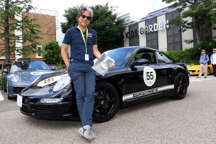 参加者の中には、「997」のオーナーであるモータージャーナリスト、九島辰也氏の姿も。