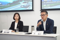 「統合報告書2024」の発行について日産の専務執行役員チーフサステナビリティオフィサー田川丈二氏（写真右）とサステナビリティ推進部部長の田川裕美氏（同左）が、報道関係者からの質疑応答に対応した。