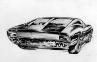 ベルトーネが配布した「ミウラ」のレンダリング。“Gandini”のサインが見える。（Bertone）