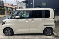 「ルークスX」のサイドビュー。今回試乗したFF車のボディーサイズは全長×全幅×全高＝3395×1475×1785mm、ホイールベースは2495mmとなる。4WD車は車高が20mm高い設定だ。