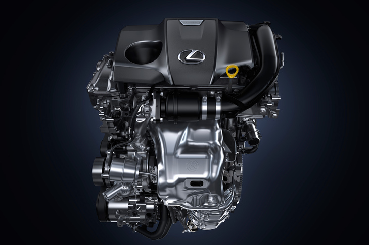 ターボチャージャーへ向かう流路を分けることで、過給のレスポンスを高めたのがツインスクロールターボである。写真は同ターボを採用した「レクサスNX」の2リッターターボエンジン。