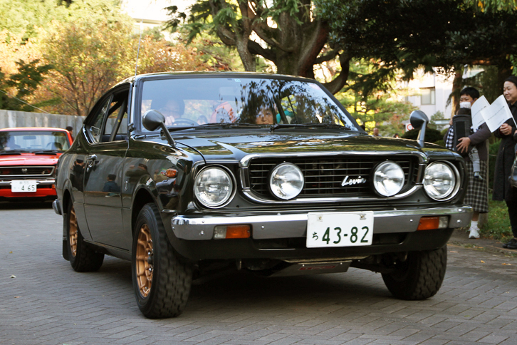 ラリー仕様に仕立てられた「トヨタ・カローラ1600レビン」。TE37の型式名から「37レビン」と通称される2代目レビンである。