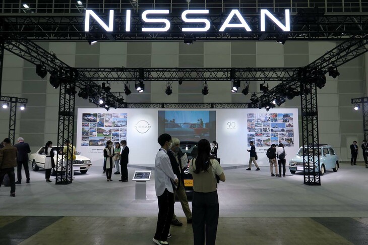 日産の展示ブースの様子。