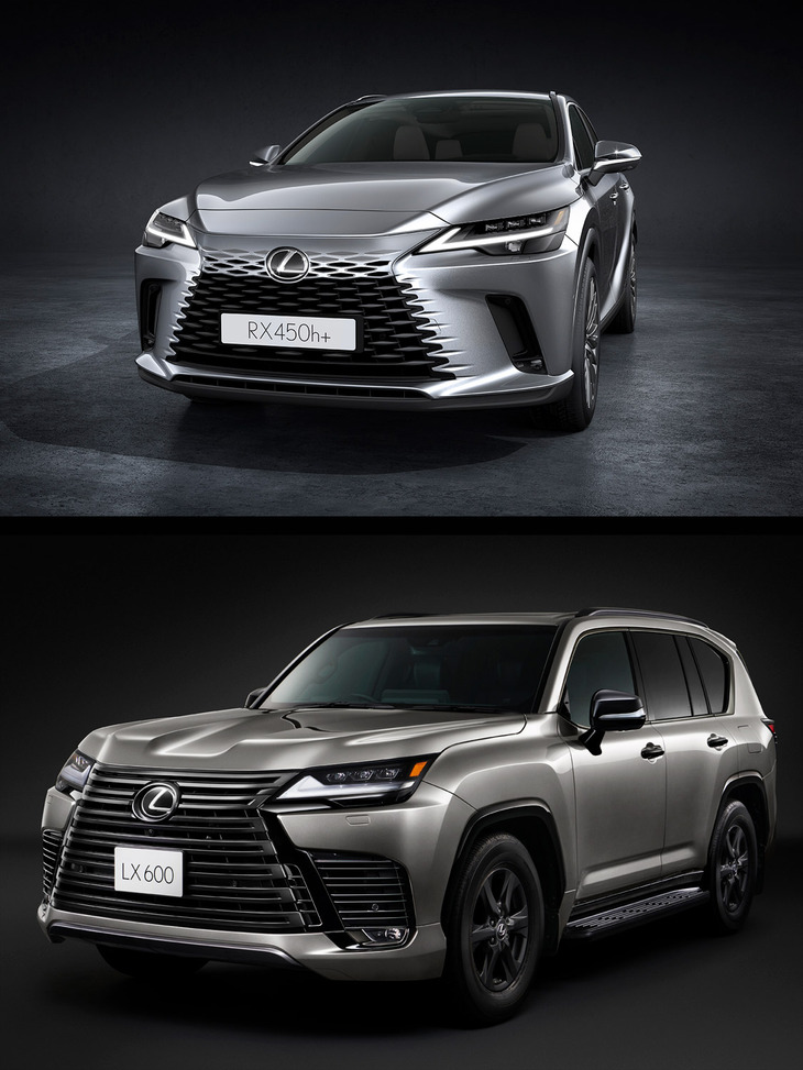 現行型「レクサスRX」（上）と「レクサスLX」（下）。　
	渕野「やはりLXのグリルは今っぽくないというか……」　
	清水＆ほった「違う！ そーじゃないんですよっ!!」