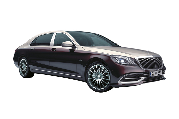 「メルセデス・マイバッハSクラス」（ボディーカラー：アラゴナイトシルバー×ルビーブラック）