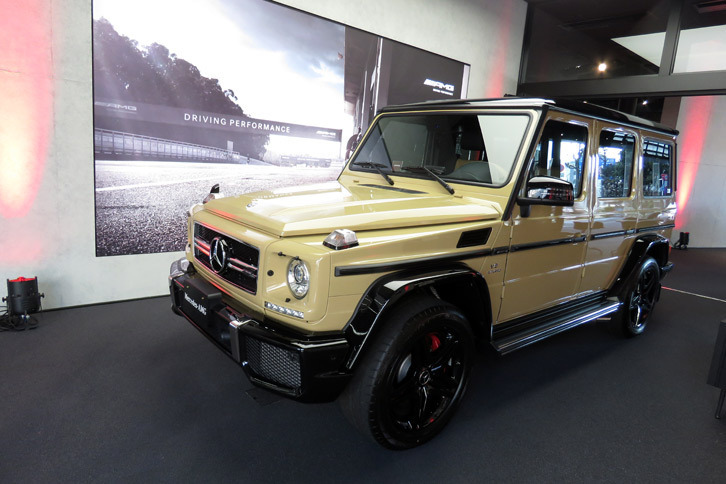 「AMG東京世田谷」のオープンに合わせ、メルセデスAMGのカスタマイズプログラム「AMG Performance Studioプログラム」が日本に初導入された。写真は同プログラムによってカスタマイズされた「メルセデスAMG G63」。