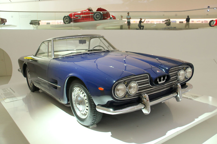 トゥリング・スーペルレッジェーラ製ボディーを持つ1959年「マセラティ5000GT」。発注者がイランのパフラヴィー2世国王であったことから“シャー・ディ・ペルシャ”の通称で知られる。