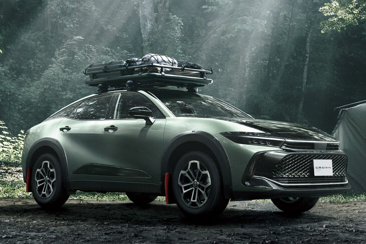 販売面で「クラウン スポーツ」に水をあけられている「クラウン クロスオーバー」。最近ではこんな特別仕様車（ランドスケープ）まで登場している。クラウン クロスオーバーの、明日はどっちだ……。