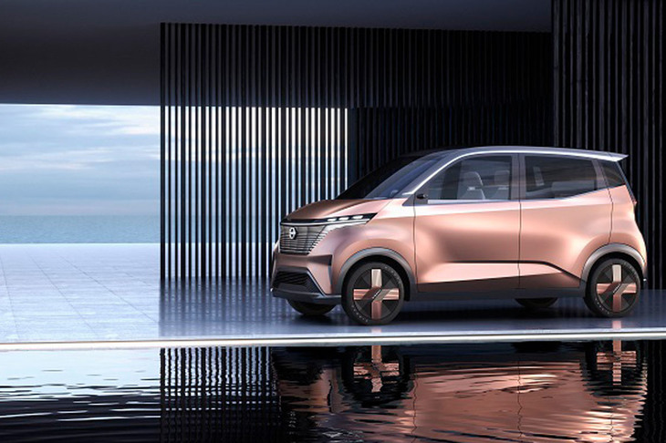 日産が2019年の東京モーターショーでお披露目した「ニッサンIMk。」軽自動車規格に収まるという電気自動車のコンセプトカーだった。