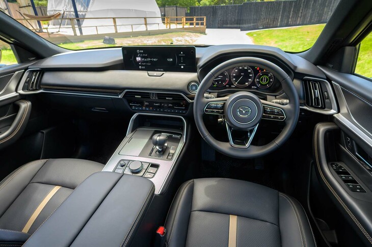 マツダCX-80 XDハイブリッド エクスクルーシブスポーツ（インストゥルメントパネルまわり）