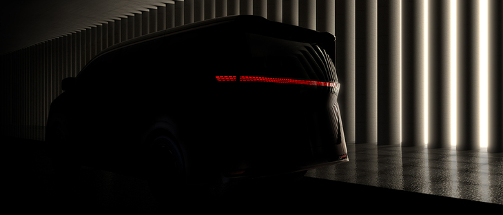 リアセクション。真一文字のリアコンビランプを採用している。