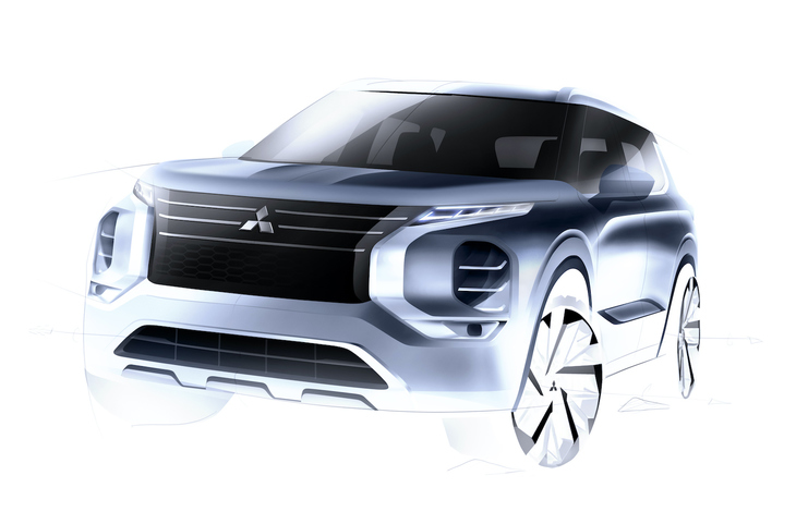 新型「アウトランダー」のデザインスケッチ。