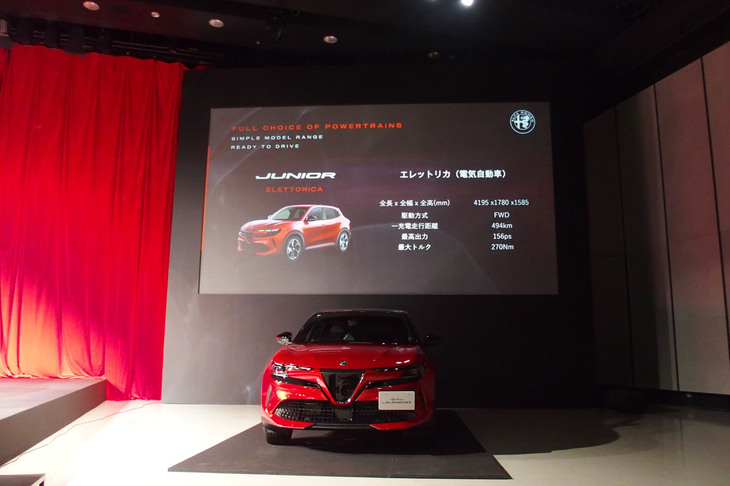 アルファ・ロメオ・ジュニア（フロントビュー）