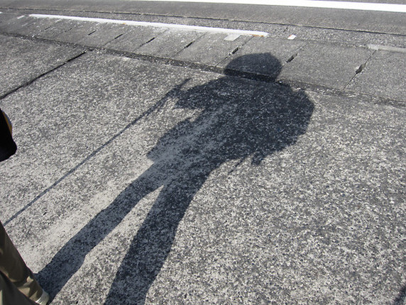 荷物を背負い、つえを頼りにただただ歩く。