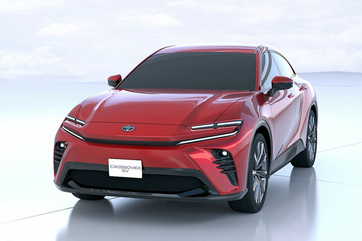 トヨタ・クロスオーバーEV／市場投入時期：早くても2027年／トヨタはこのショーカーをクロスオーバーと呼んでいるが、見た目は「カローラ」サイズのセダンのようだ。細いLEDストリップだけで構成されたヘッドライトが量産されるかどうかは疑問だ。