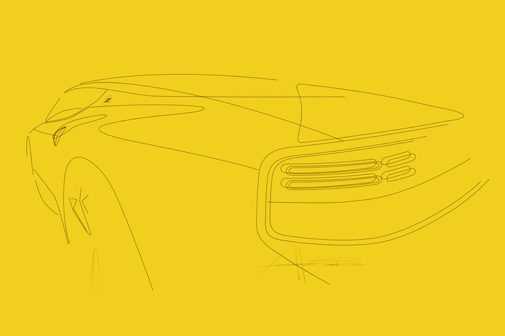 日産のグローバルデザイン担当専務執行役員である、アルフォンソ・アルバイサ氏による「フェアレディZ プロトタイプ」のドローイング。