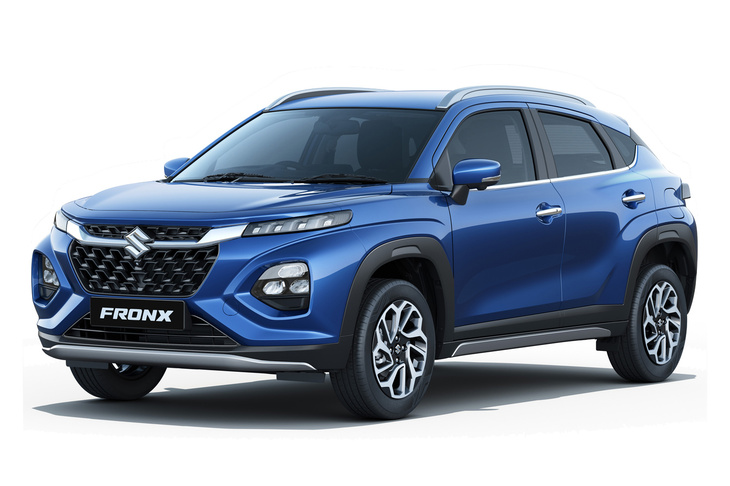 2023年1月にインドの自動車ショー「Auto Expo」で世界初公開された「フロンクス」。かの地では、スズキの高級車販売チャンネル、NEXA（ネクサ）で取り扱われている。