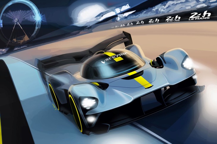 2021年のルマン24時間レースへの参戦を予定している、レース用「アストンマーティン・ヴァルキリー」のイメージ。