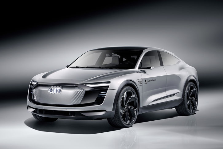 電気自動車のSUVコンセプト「アウディ・エレーヌ」。レベル4の自動運転機能を備えている。
